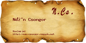 Nán Csongor névjegykártya